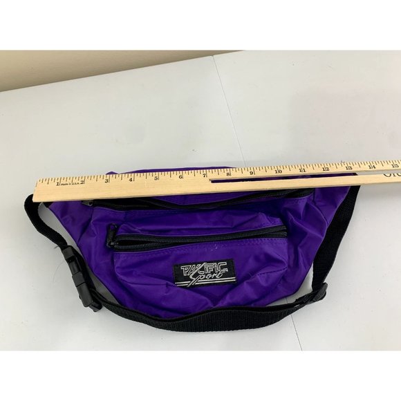 Pacific Sport Fanny Pack Vintage Purple 80s 90s Belt Bag Zipper - Picture 5 of 11